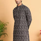 Embroidered Viscose Kurtas For Men ( KO 5122Black )
