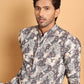 Chikankari Embroidered & Printed Kurtas. ( KO 5123Grey )