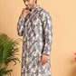 Chikankari Embroidered & Printed Kurtas. ( KO 5123Grey )