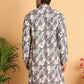 Chikankari Embroidered & Printed Kurtas. ( KO 5123Grey )