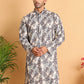 Chikankari Embroidered & Printed Kurtas. ( KO 5123Grey )