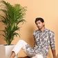 Chikankari Embroidered & Printed Kurtas. ( KO 5123Grey )