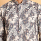 Chikankari Embroidered & Printed Kurtas. ( KO 5123Grey )