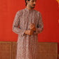 Embroidered & Printed Kurtas For Men ( KKO 5124Brown )