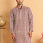 Embroidered & Printed Kurtas For Men ( KO 5124Brown )
