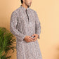 Embroidered & Printed Kurtas For Men ( KO 5124Coffee )