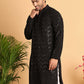 Embroidered Sequined Viscose Straight Kurta. ( KO 5125Black )
