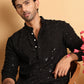 Embroidered Sequined Viscose Straight Kurta. ( KO 5125Black )