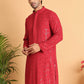 Embroidered Sequined Viscose Straight Kurta. ( KO 5125Maroon )