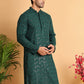 Embroidered Sequined Viscose Straight Kurta. ( KO 5125Olive ) [FF] [A-9-10]