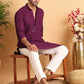 Embroidered Sequined Viscose Straight Kurta. ( KO 5125Purple )