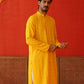 Embroidered Sequined Viscose Straight Kurtas. ( KO 5125Yellow )