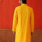 Embroidered Sequined Viscose Straight Kurtas. ( KO 5125Yellow )