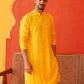 Embroidered Sequined Viscose Straight Kurtas. ( KO 5125Yellow )