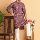 Embroidered Silk Blend Straight Kurta. ( KO 5126Brown )
