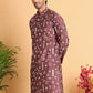 Embroidered Silk Blend Straight Kurta. ( KO 5126Brown )