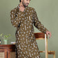 Embroidered Silk Blend Straight Kurtas. ( ko 5126Mehndi )