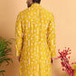 Embroidered Silk Blend Straight Kurta. ( KO 5126Mustard )