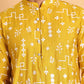 Embroidered Silk Blend Straight Kurta. ( KO 5126Mustard )