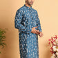Embroidered Silk Blend Straight Kurta. ( KO 5126Peacock )