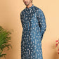 Embroidered Silk Blend Straight Kurta. ( KO 5126Peacock )