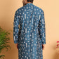 Embroidered Silk Blend Straight Kurta. ( KO 5126Peacock )
