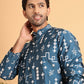 Embroidered Silk Blend Straight Kurta. ( KO 5126Peacock )