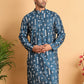 Embroidered Silk Blend Straight Kurta. ( KO 5126Peacock )
