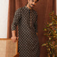Embroidered Kurtas For Men ( KO 5127Black )