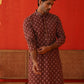 Embroidered Kurtas For Men ( KO 5127Maroon )