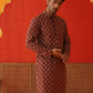Embroidered Kurtas For Men ( KO 5127Maroon )