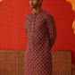 Embroidered Kurtas For Men ( KO 5127Maroon )