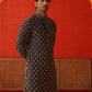 Embroidered Kurtas For Men ( KO 5127Navy )