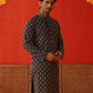 Embroidered Kurtas For Men ( KO 5127Navy )