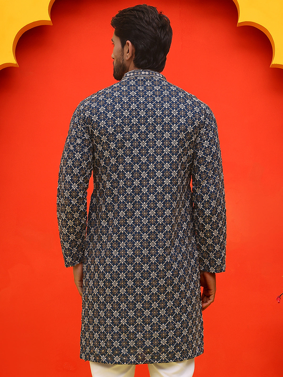 Embroidered Kurtas  For Men ( KO 5127 Peacock )