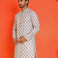 Embroidered Kurtas  For Men ( KO 5127 White )