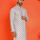 Embroidered Kurtas  For Men ( KO 5127 White )