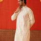 Sequins & Embroidered Kurtas For Men ( KO 5128Cream )