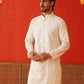 Sequins & Embroidered Kurtas For Men ( KO 5128Cream )