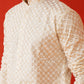 Sequins & Embroidered Kurtas For Men ( KO 5128Cream )