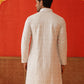 Sequins & Embroidered Kurtas For Men ( KO 5128Grey )