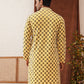 Viscose Embroidered Kurtas For Men ( KO 5129Lemon )