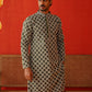 Viscose Embroidered Kurtas For Men ( KO 5129Olive )