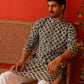 Viscose Embroidered Kurtas For Men ( KO 5129Olive )