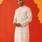 Embroidered Staight Kurtas For Men ( KO 5130Grey )