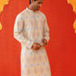 Embroidered Staight Kurtas For Men ( KO 5130Grey )