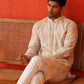 Embroidered Staight Kurtas For Men ( KO 5130Grey )