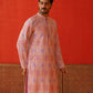 Embroidered Staight Kurtas For Men ( KO 5130Pink )