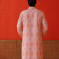Embroidered Staight Kurtas For Men ( KO 5130Pink )