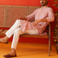 Embroidered Staight Kurtas For Men ( KO 5130Pink )